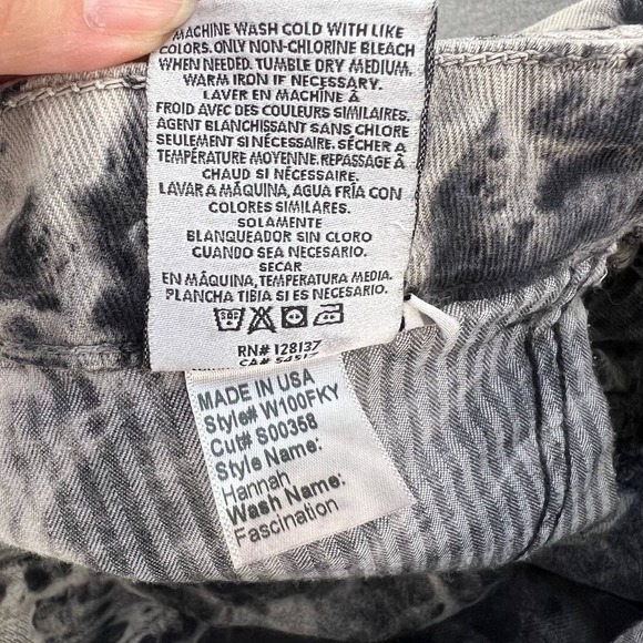Siwy Jeans Women's Hannah Jeans Size 26 (2) Black Tie Dye Embossed Pockets - Picture 16 of 17